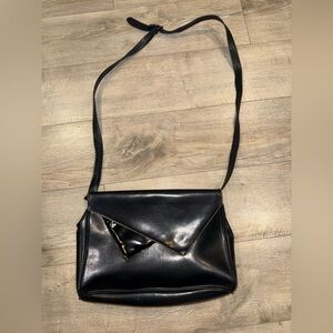 Vintage Salvatore Ferragamo Black Leather Shoulder for Saks Fifth Avenue